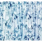 Xora Fototapete, Blau, Wei&szlig;, Str&auml;ucher, 300x280 cm, Tapeten & Wandverkleidungen,