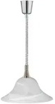 Trio Leuchten H&auml;ngeleuchte Viola, Wei&szlig;, Nickel, Metall, Glas, 130 cm,