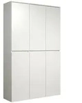 Trendteam Garderobenschrank, Wei&szlig;, Holzwerkstoff, 12 F&auml;cher, 111x191x34 cm,