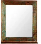Mid.you Spiegel, Mehrfarbig, Holz, Glas, Altholz,Altholz, massiv, quadratisch,