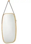 Relaxdays Wandspiegel, Silber, Holz, Glas, Kunststoff, 43.5x76.5x1.5 cm, Spiegel,