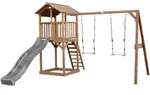 Spielturm, Braun, Grau, Holz, Kunststoff, 356.6x241.9x349 cm, EN 71, CE, FSC...