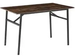 tectake Esstisch, Rost, Holz, Beton Optik, Rechteckig, 75x76x120 cm, Esszimmer,