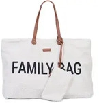 Childhome Wickeltasche, Wei&szlig;, Textil, Schriftzug, 55x18x40 cm, Baby on Tour,