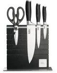 K&auml;fer Messerblock, Schwarz, 5-teilig, Kochen, K&uuml;chenmesser, Messersets
