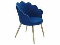 Mid.you Armlehnstuhl, Blau, Textil, konisch, 47.5x80x53 cm, Esszimmer, Stühle,