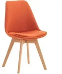 CLP Stuhl, Orange, Holz, 49x83x50 cm, Esszimmer, St&uuml;hle, Esszimmerst&uuml;hle,