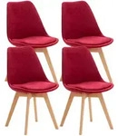 CLP Stuhl, Rot, Holz, 49x83x50 cm, Esszimmer, St&uuml;hle, Esszimmerst&uuml;hle,