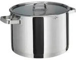 K&uuml;chenprofi Suppentopf SAN Remo, Silber, Glas, Metall, 9,5 L, 20.5 cm, Kochen,