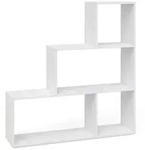 Vicco Treppenregal, Wei&szlig;, Holzwerkstoff, 4 F&auml;cher, Rechteckig, 116.8x123.2x29 cm,