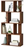 [en.casa] B&uuml;cherregal, Walnuss, Holzwerkstoff, 60x130x24 cm, Wohnzimmer, Regale,