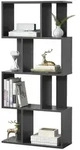 [en.casa] B&uuml;cherregal, Dunkelgrau, Holzwerkstoff, 60x130x24 cm, Wohnzimmer,...