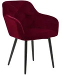 Mid.you Armlehnstuhl, Rot, Textil, konisch, 61x85x45 cm, Esszimmer, St&uuml;hle,