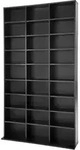 tectake Cd/Dvd, Schwarz, Holz, 102x180x23.5 cm, Wohnzimmer, Regale, CD & DVD-Regale