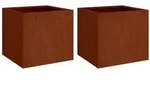 vidaXL Pflanzk&uuml;bel, Rost, Metall, Rechteckig, 42x39x40 cm, Gartenzubeh&ouml;r,...