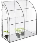 Relaxdays Tomatengew&auml;chshaus, Transparent, Kunststoff, Metall, 200x215x100 cm,