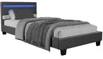 Juskys Polsterbett, Grau, Textil, 90x200 cm, Schlafzimmer, Betten, Polsterbetten