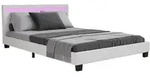 Juskys Polsterbett, Wei&szlig;, Textil, 140x200 cm, Schlafzimmer, Betten, Polsterbetten