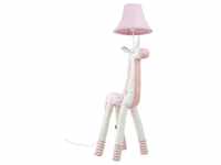 Happy Lamps Led-Stehleuchte, Rosa, Weiß, Textil, rund,rund, F, 47x120x35 cm,