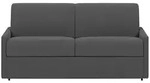 Vente-Unique Schlafsofa, Grau, Textil, Uni, 3-Sitzer, 170x99x223 cm, Wohnzimmer,