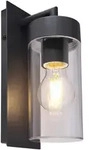 Globo Aussenwandleuchte Vessa, Anthrazit, Klar, Metall, Kunststoff, 8.9x25 cm, Lampen