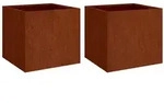 vidaXL Pflanzk&uuml;bel, Braun, Metall, 30x29x32 cm, Gartenzubeh&ouml;r, Hochbeete