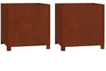 vidaXL Pflanzk&uuml;bel, Rost, Metall, 47x50x49 cm, Gartenzubeh&ouml;r, Hochbeete