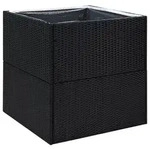 vidaXL Pflanzk&uuml;bel, Schwarz, Kunststoff, 80x80x80 cm, Gartenzubeh&ouml;r, Hochbeete