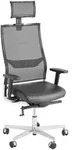 Topstar Drehstuhl, Schwarz, Alu, Metall, Textil, Leder, Echtleder, Drehkreuz,