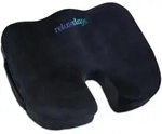 Relaxdays Sitzkissen, Schwarz, Kunststoff, Textil, 46x7x36 cm, Wohntextilien, Kissen,