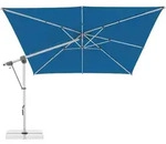 Doppler Ampelschirm, Hellgrau, Hellblau, Metall, Textil, 300x300 cm, 360&deg; drehbar,