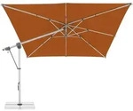 Doppler Ampelschirm, Hellgrau, Terracotta, Metall, Textil, 300x300 cm, 360&deg; drehbar,