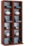 Mid.you Cd-Regal, Nussbaum, Holzwerkstoff, 10 F&auml;cher, 42x92x20 cm, Wohnzimmer,