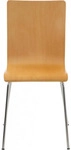CLP Besucherstuhl, Eukalyptusholz, Metall, 43x87x47 cm, Arbeitszimmer,