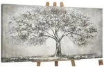 YS-art gallery Gem&auml;lde, Silber, Holz, Baum/Pflanze/Natur, Rechteckig, 120x60...