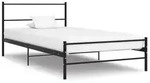 vidaXL Bettgestell, Schwarz, Metall, Schlafzimmer, Betten