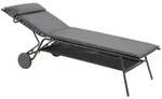 Lafuma Mobilier Gartenliege, Grau, Metall, Textil, F&uuml;llung: Schaumstoff, 80x48x200