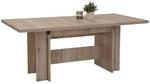 Carryhome Esstisch, Eiche, Holzwerkstoff, rechteckig, Wange, 90x76x160-320 cm,