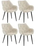 CLP Armlehnenstuhl, Creme, Metall, 58x83x62 cm, Esszimmer, St&uuml;hle,...