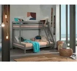 Vipack Etagenbett, Grau, Holz, Kiefer, massiv, H&ouml;he ca. 20 cm, 90x140 cm,...