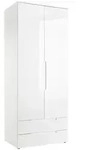 Mid.you Dreht&uuml;renschrank, Wei&szlig;, Holzwerkstoff, 1 F&auml;cher, 2 Schublade(n)