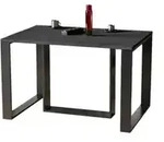 Endo-Moebel Esstisch, Graphit, Holzwerkstoff, Rechteckig,Rechteckig, 80x76x130 cm,