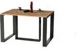 Endo-Moebel Esstisch, Eiche Bianco, Holzwerkstoff, Rechteckig,Rechteckig, 80x76x130