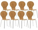 CLP Besucherstuhl, Eiche, Metall, 43x86x45 cm, Arbeitszimmer, Besucherst&uuml;hle