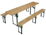 Juskys Bierzeltgarnitur, Braun, Holz, 3, Gartenm&ouml;bel, Gartenm&ouml;bel-Sets