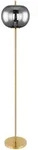 Globo Stehleuchte Blacky I, Messing, Metall, Glas, 160 cm, Fu&szlig;schalter, Lampen &