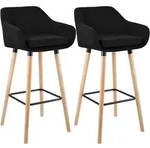 CLP Barhocker, Schwarz, Holz, 55x99x46 cm, Esszimmer, Barm&ouml;bel, Barhocker