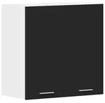vidaXL K&uuml;chenoberschrank, Schwarz, Holz, Strukturbuche, Rechteckig, 60x31x31...