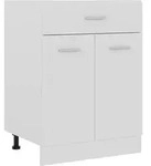vidaXL Schubunterschrank, Wei&szlig;, Holz, 1 Schubladen, Rechteckig, 60x46x60 cm,