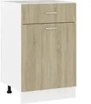 vidaXL K&uuml;chenunterschrank, Sonoma Eiche, Holz, Strukturbuche, 1 Schubladen,